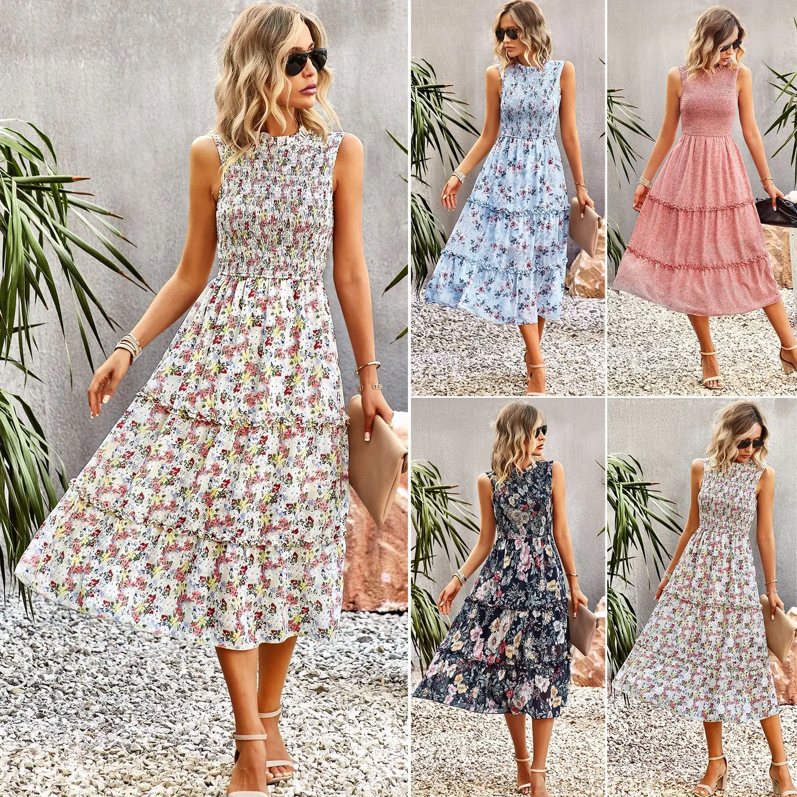 

Women's Floral Streetwear Dresses, Ladies Clothing, Female Dresses, Elegant, Casual, Y2K, Victorian