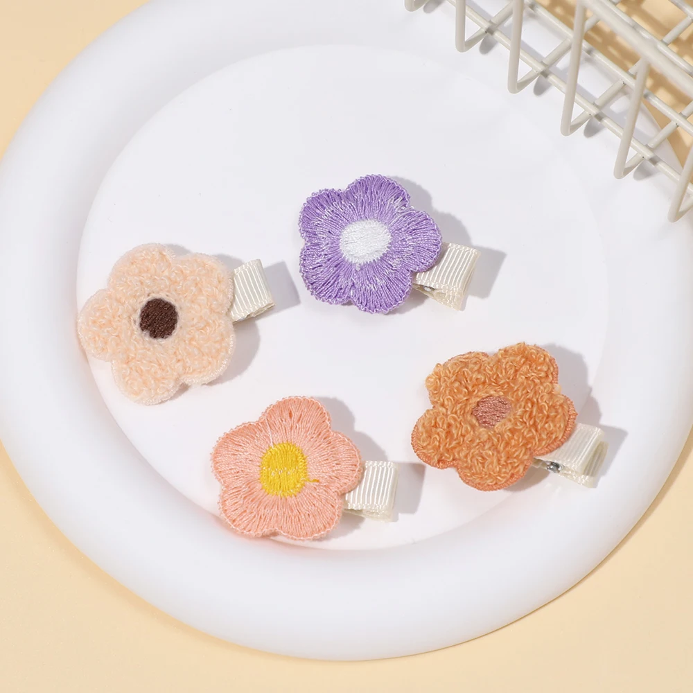 Baby Girl Cute Floral Flowers Hair Clips for Newborn Baby Girl Hairgrips Hairpins Barrettes Children's Hair Accessories