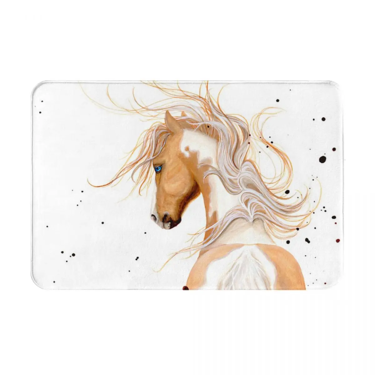 Majestic Palomino Pinto, Horse Doormat Rug carpet Mat Footpad Bath mat Non-slip toilet Balcony Parlor durable Washable