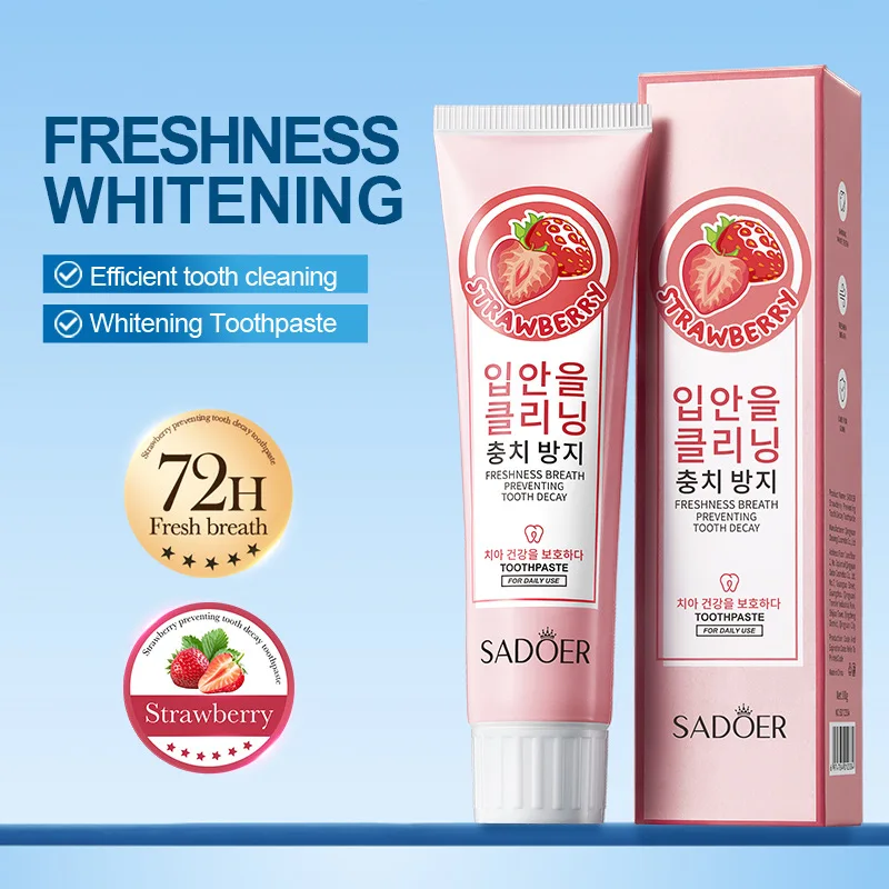 

Strawberry Fresh Moth-proof Toothpaste, Clean Teeth, Beauty Teeth and Gum Toothpaste Oral Hygiene