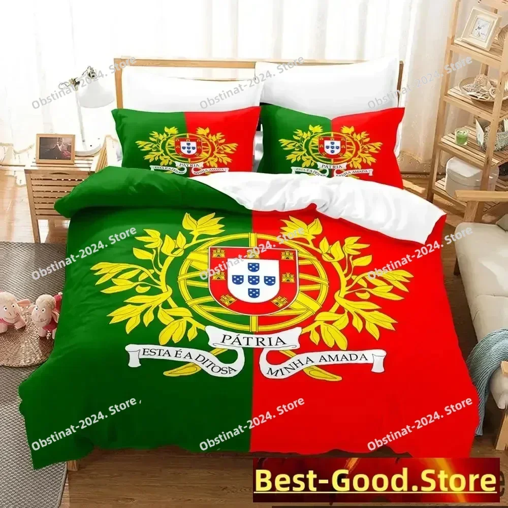 

3D Print Portugal Flag Bedding Set Boys Girls Twin Queen King Size Duvet Cover Pillowcase Bed boys Adult Home Textileextile