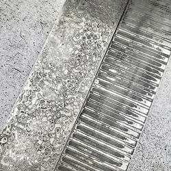 Damascus Steel VG10 Forged Raw Material Steel Knife Blank Pattern Steel Strip DIY Pattern Thousand Layer Steel 35x5x0.4CM