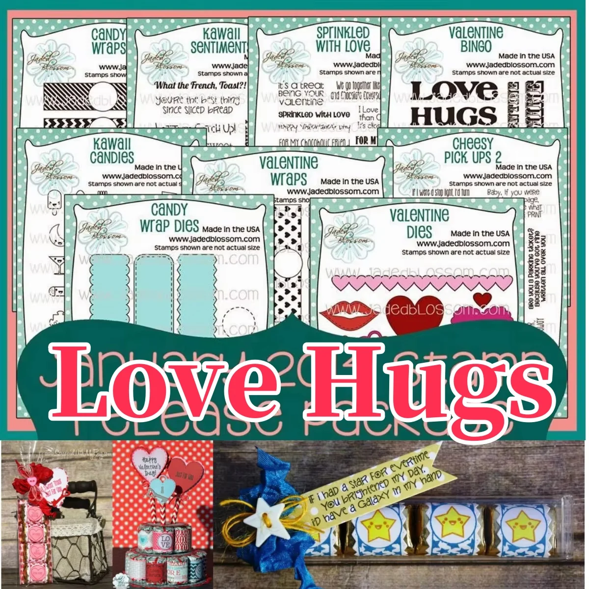 

Love Candy Gift Hearts Clear Stamps Metal Cutting Dies Stamps Stencil for DIY Scrapbook Decoration Template Supplies