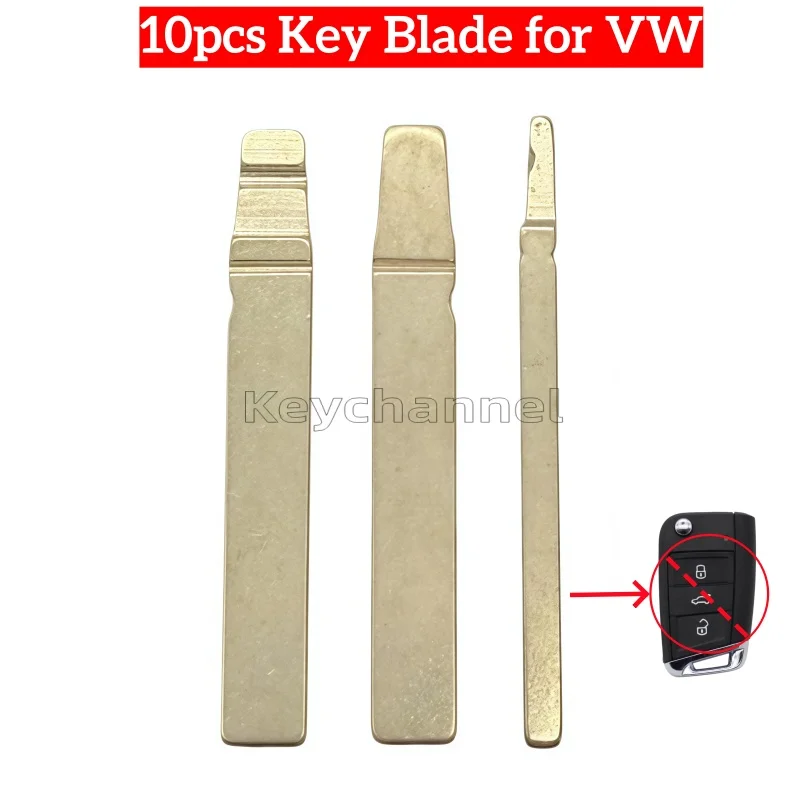 Keychannel 10pcs HU162 Original Car Flip Key Blade Flip Blank HU162T MQB48 Blade for Golf Jetta Seat Skoda MQB49 Key Blade