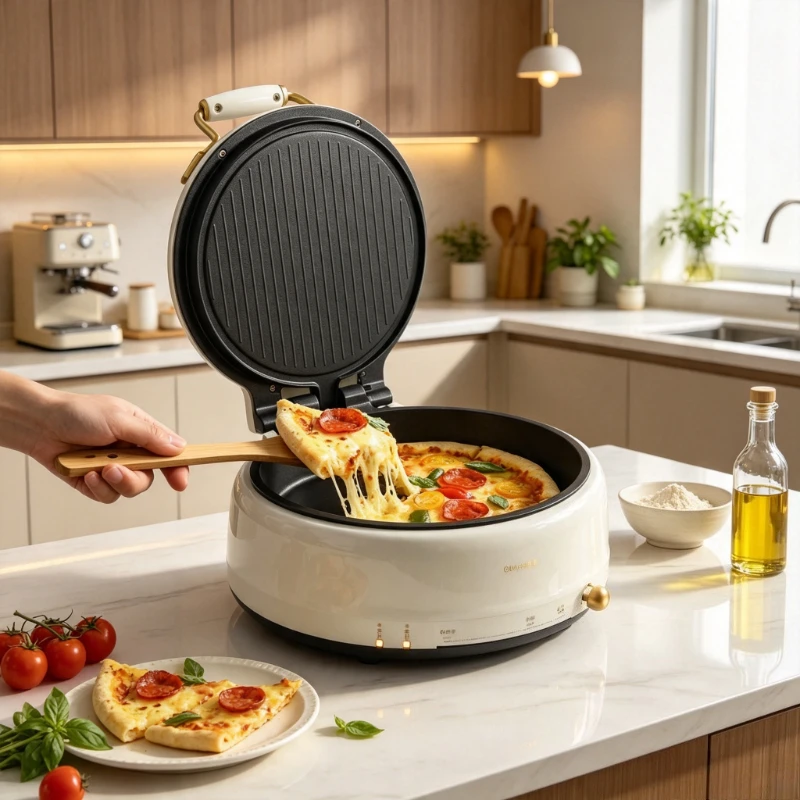 Commercial Style Electric Cooker Deep Pan, Dual-Sided Grill & Hotpot Combo, Detachable Bottom/Top Plates for Roast Fish Veggies