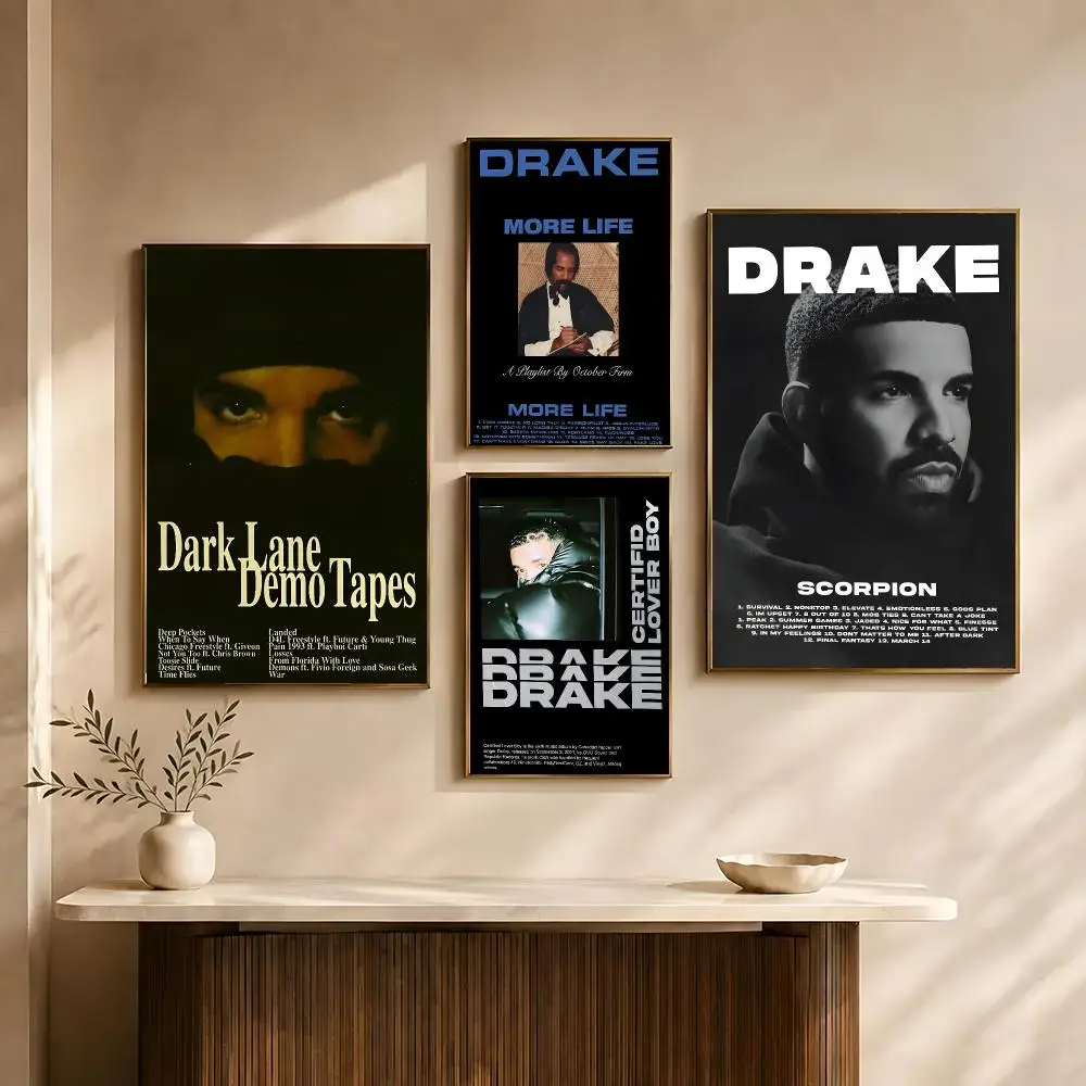 Rapper Drake Poster Poster All-match HD Waterproof Self-Adhesive Wall Art Sticker For Home Bedroom
