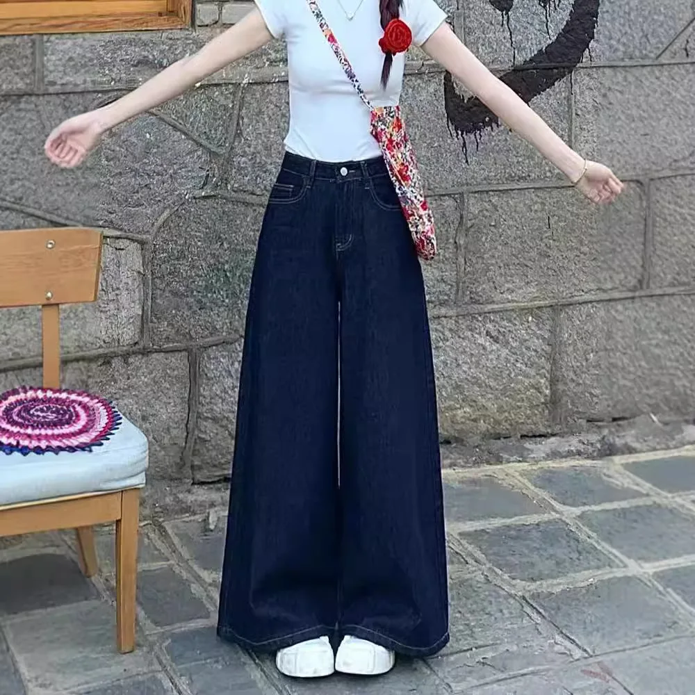 بنطال ذو قصة أرجل واسعة مخملية للنساء للشتاء وبطانة سميكة وخصر مطاطي للأعمال غير رسمية للمكتب الحضري الاحترافي من القطيفة الدفء تيري #1