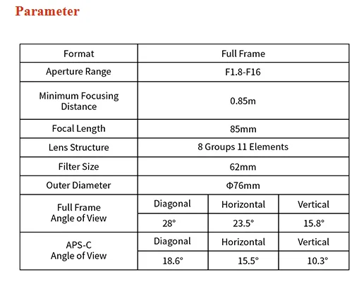Meike 85mm F1.8 Pro AF Mittleres Teleobjektiv STM Schrittmotor Vollformat-Objektiv für Sony E/ Nikon Z/ Fuji X/L-Mount Kameras – Detail 3