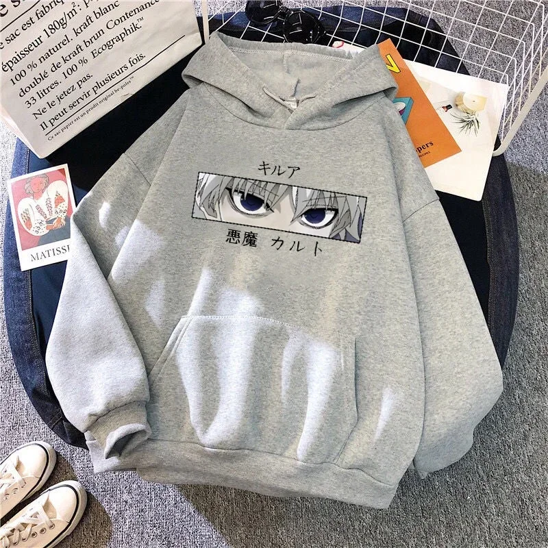 Cartoon Killua Zoldyck Printed Hoodie HUNTER×HUNTER Cartoon Hoodie spring Fashion Anime Clothing Autumn sweater men women Hoodie