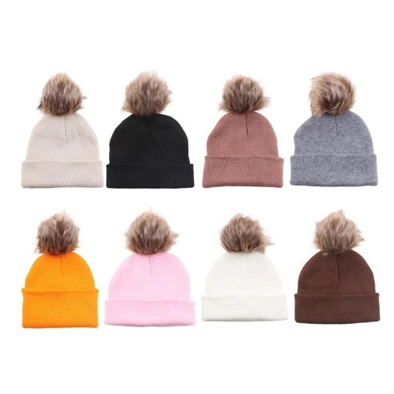 

Warm Hat Infant Elastic Crochet Hat Bonnet Caps Newborn Wool Breathable Caps N84E