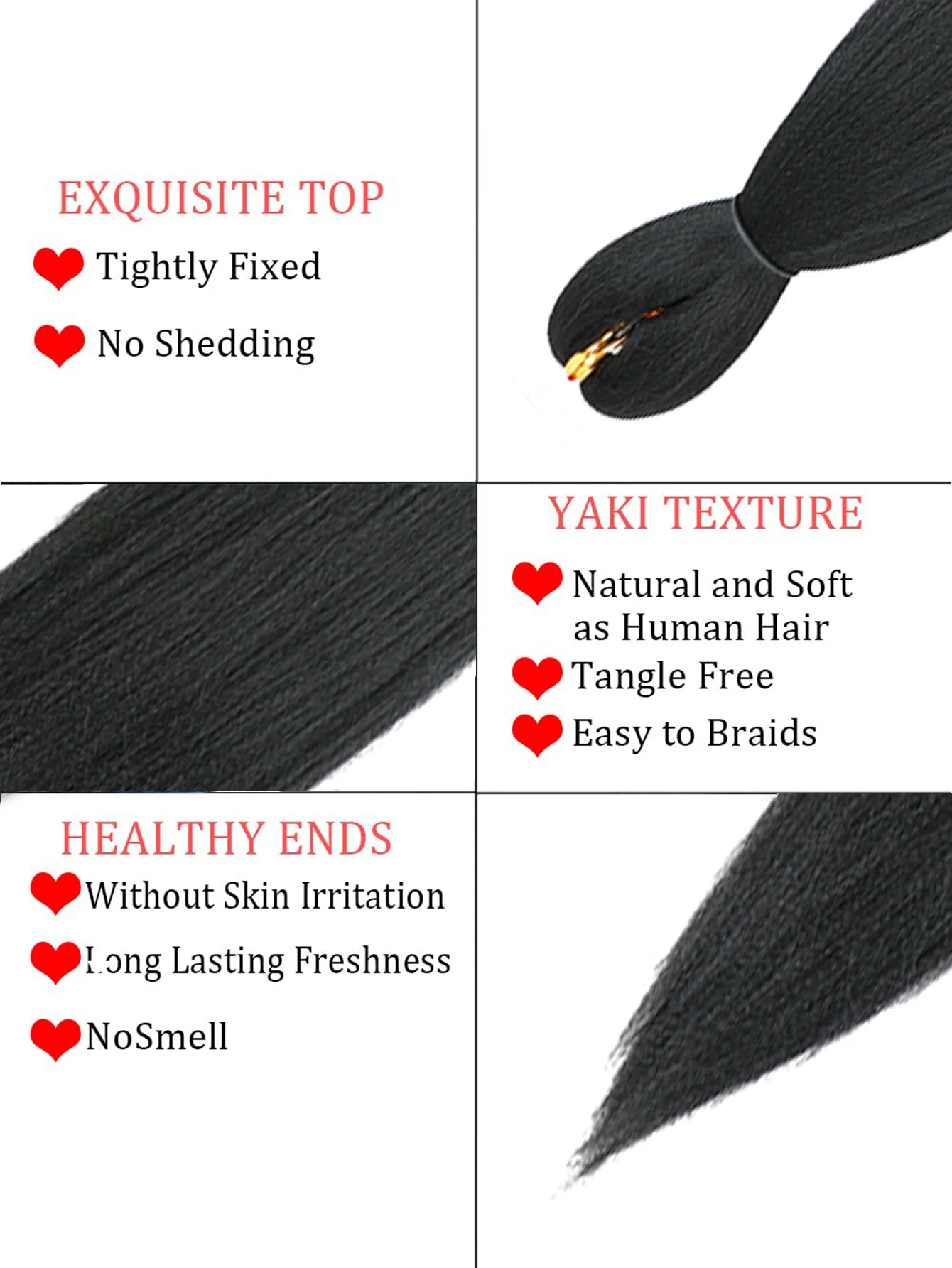 Pre Stretched Kanekalon Braiding Hair Extensions