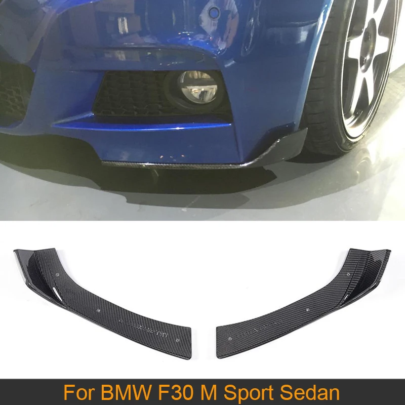 Carbon Fiber Front Bumper Splitters Lip For BMW F30 3 Series M Sport Sedan 4 Door 2013-2017 320 325i 328i 335i Car Splittres FRP