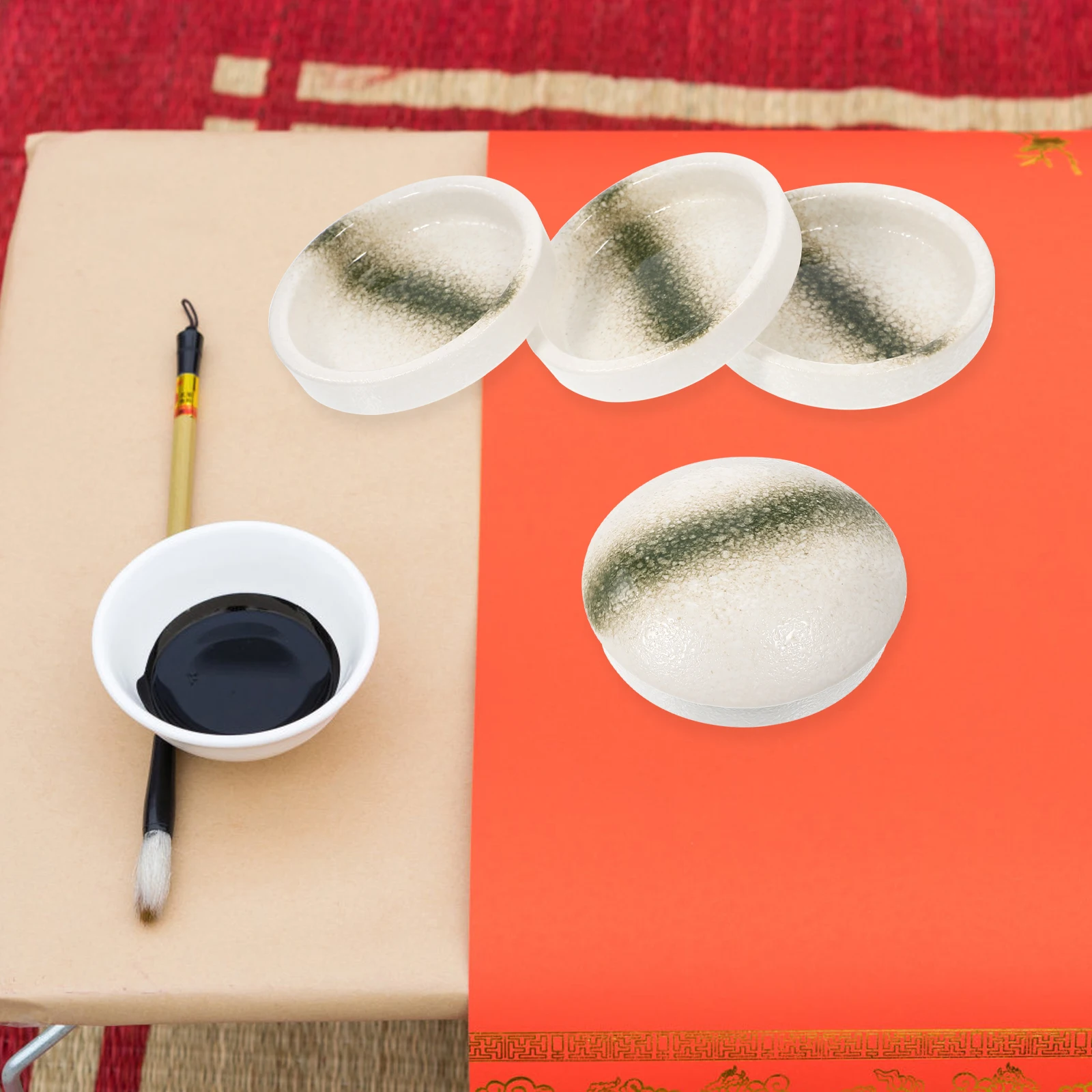 

1Set Watercolor Mixing Trays Ceramic Paint Palettes Space-Saving Portable Art Tool for Coloring Sketching DIY Projects