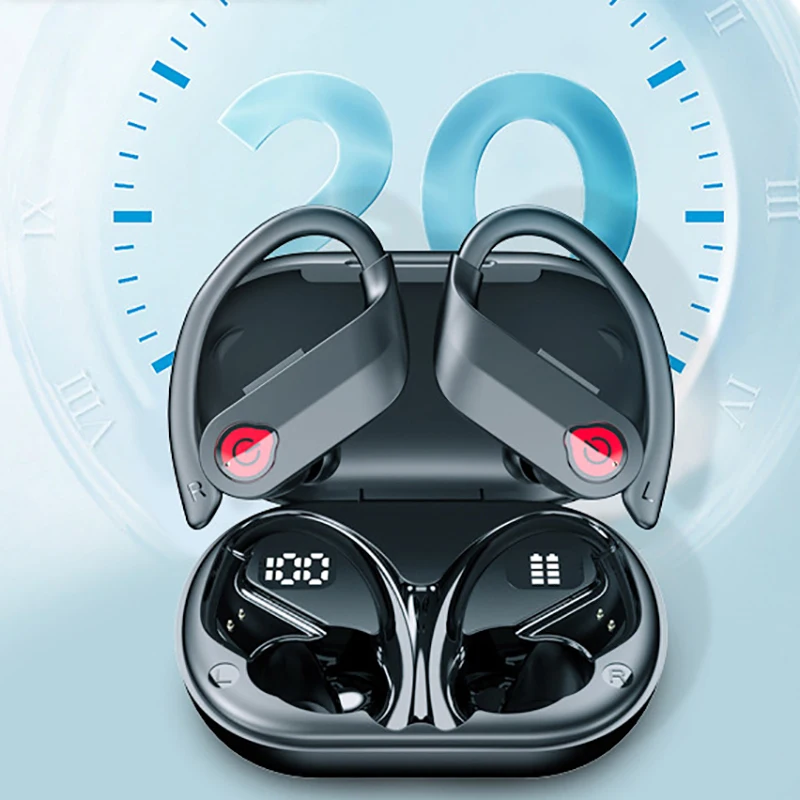 หูฟังบลูทูธตัดเสียงรบกวนคุณภาพสูงขายส่งหูฟังไร้สายแบบแขวนในหู