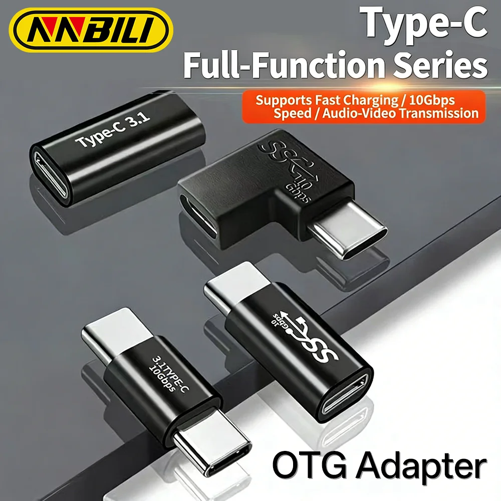 NNBILI OTG Universal Type C Adapter Type C Male to USB-A Male Female Converter for Macbook Huawei Samsung S26 iPad Connector