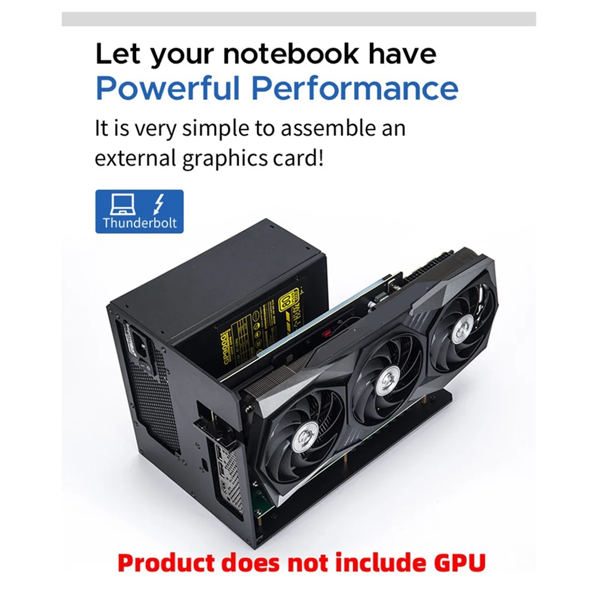 RISEN للكمبيوتر المحمول المتوافق مع Thunderbolt 3/4 GPU Dock إلى بطاقة فيديو رسومية خارجية تناسب USB4 للكمبيوتر المحمول مع 40 جيجابت في الثانية (أ)