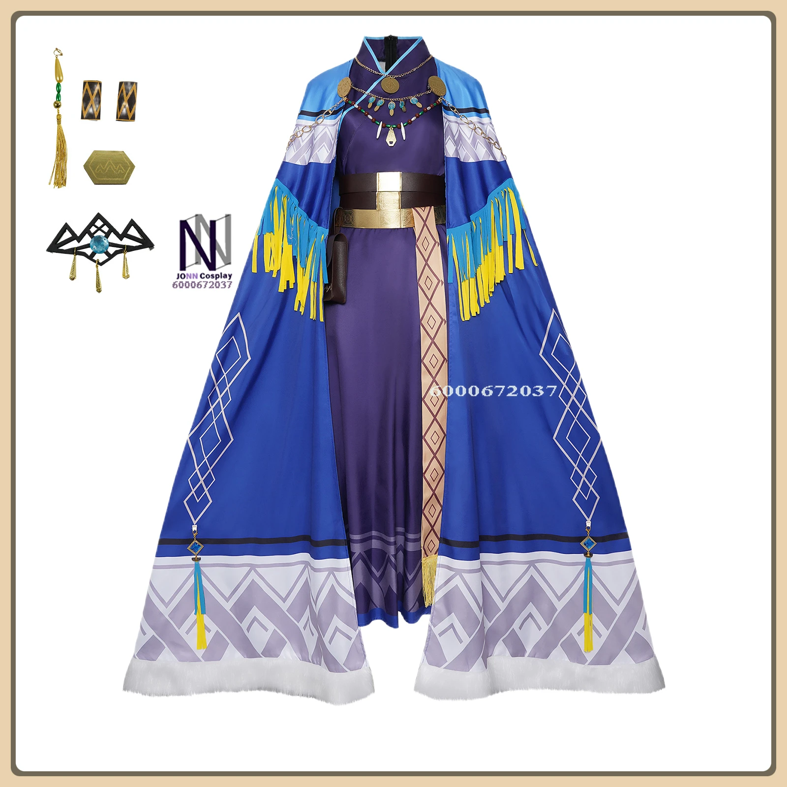 

Hot Arknights Shengling Chuxue Role Playing Fashion Outfit + Necklace + Cape Full Set High Quality Anime Clothes (Female Adult)