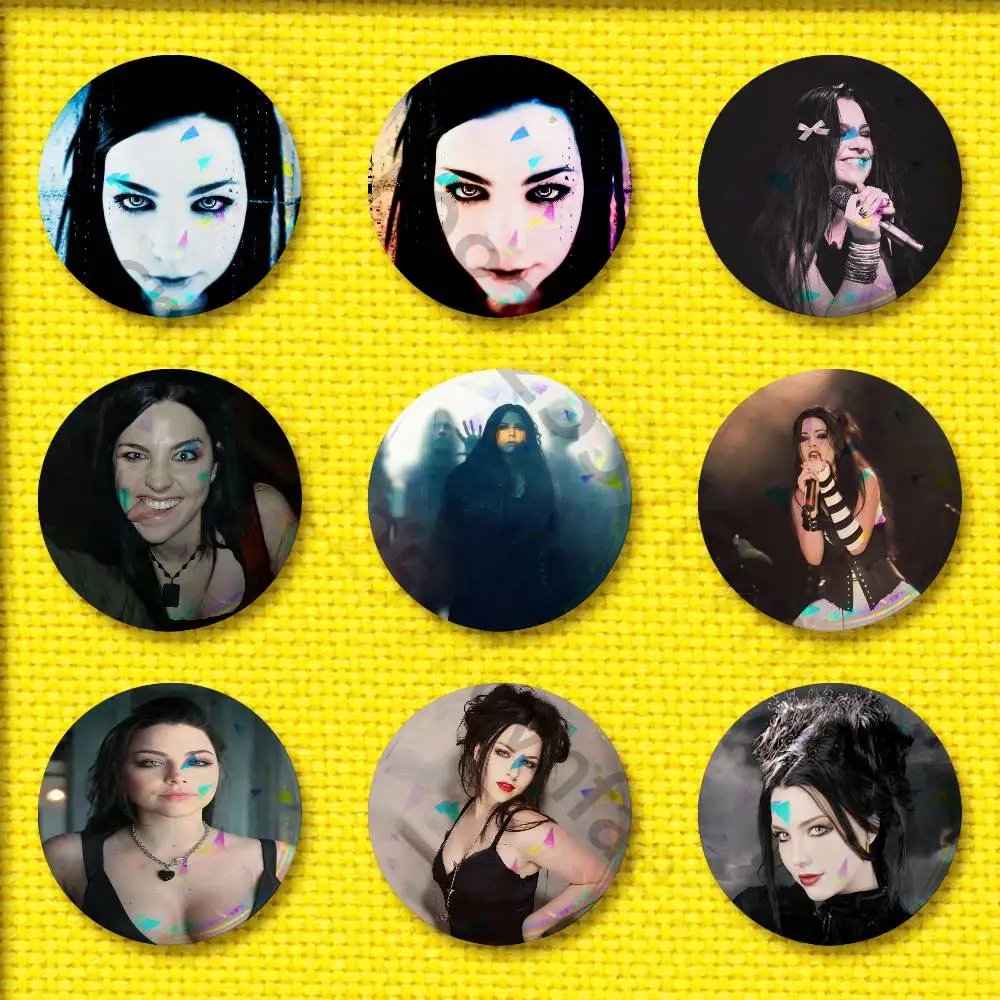 

E-Evanescence Fallen A-Amy Lee Badge For 32mm 25mm 75mm 44mm 58mm Round Pin Brooch Insignia Cover Backpack