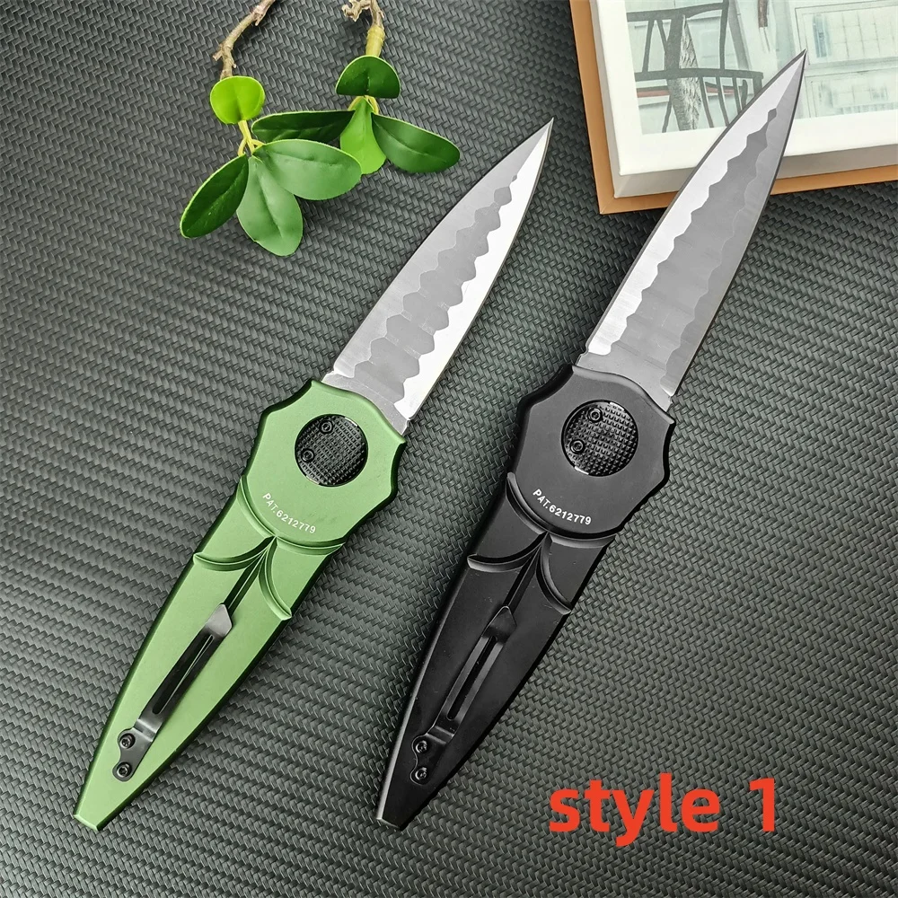 EDC Survival PARAGOD Piranha Outdoor Tactical Folding Knife D2 Blade Aluminum Alloy Handle Camping Hunting Pocket Knives