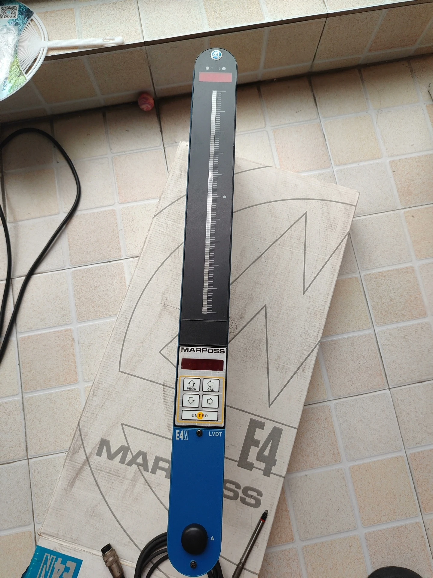 Italian Marposs Electronic Meter, Model E4N, Blue Case, Almost Brand New, Functional