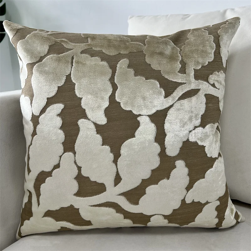 Textured European Jacquard Cushion Cover Sofa Decorative Cutting Velvet Throw Pillowcase Pillow Cover from Factory