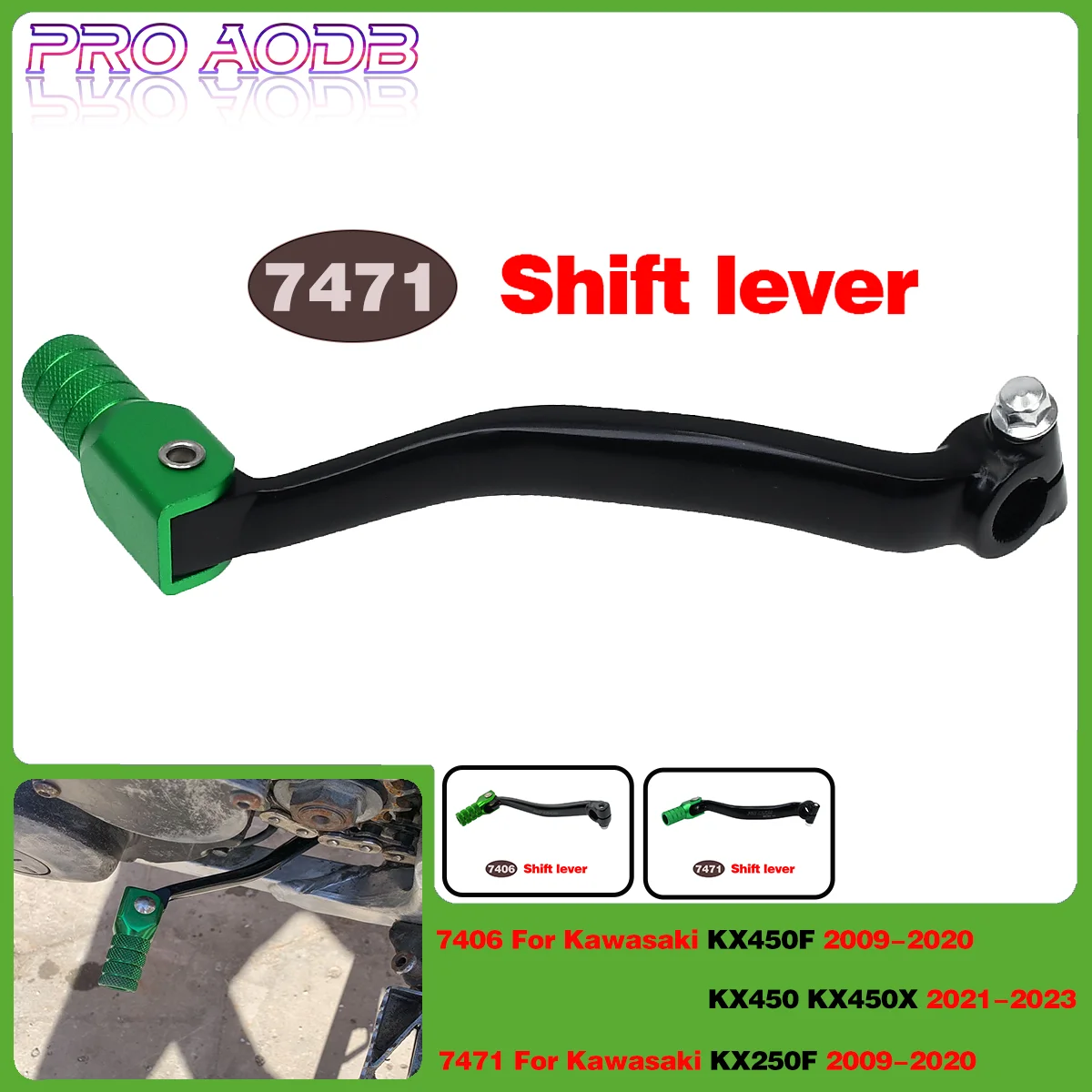 

For Kawasaki KX 250F 450F 450 450X 2009-2019 2020 2021 2022 2023 Motocross parts Motorcycle CNC Forged Gear Shifter Shift Lever