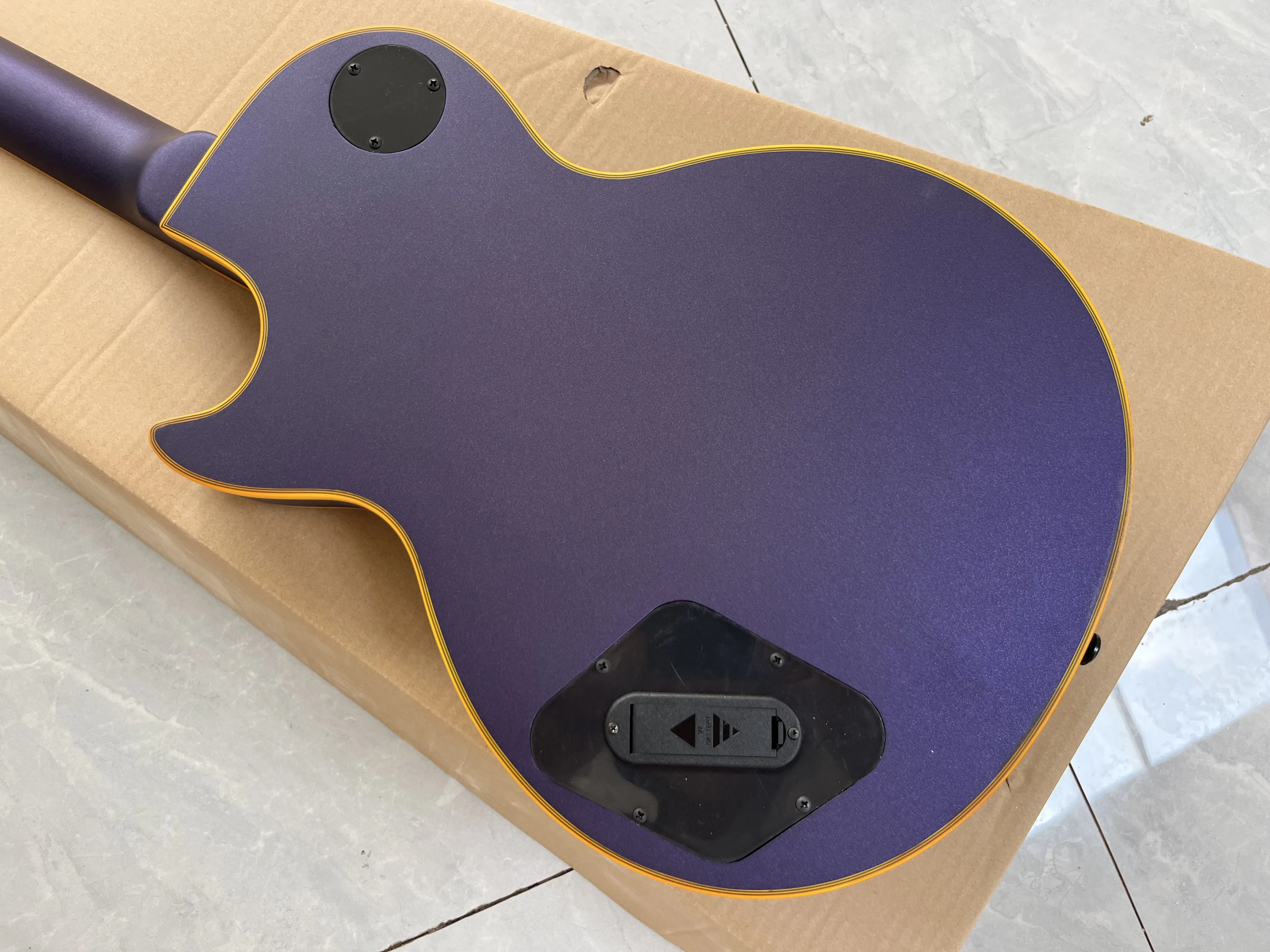 Chinese Electric Guitar Matte Metal Purple Color EMG Active pickups Mahogany Body And Neck