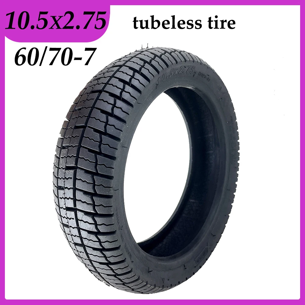 10.5x2.75-7 Tubeless Tyre 60/70-7 Vacuum Tire for Xiaomi 4 Pro Electric Scooter Modification Replacement Parts