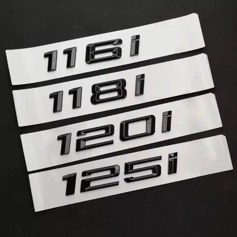 

3d ABS Black Logo 114i 116i 118i 125i 130i 135i 140i 120i Emblem Letters Sticker Car Trunk Badge For F20 E87 F21 Accessories