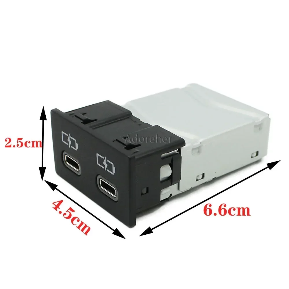 Car USB Type-C Quick Charger for Toyota Sienna Camry Highlander Corolla RAV4 Land Cruiser 70 Prado 2018-2022 Wire Socket 1pc