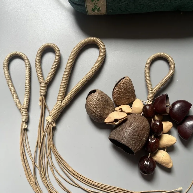 

Nut Shell Wind Chime DIY Material Bag Pendant Rope Special Rope Hand Knitting Work in Progress 6 Strands Braided Rope
