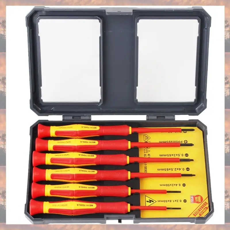 2025 Trend Portable With Case Magnetic 1000V Car Repair Tool Convenient Insulated Screwdriver Set 6Pcs/Set