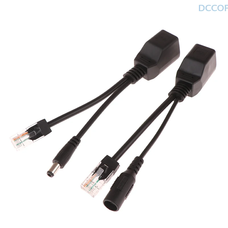1 Pair Passive Power Over Ethernet Adapter Cable POE Cable POE Splitter RJ45 Injector Power Supply Module 12v