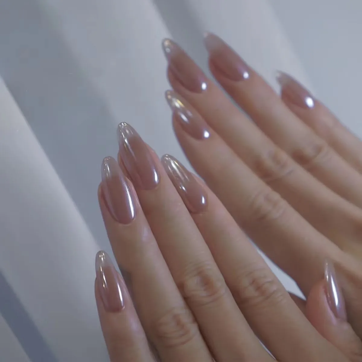 Pink Press on Nails Nude Color Short Square Fake Nails Full Cover Acrylic False Nails Tips for Women DIY Charm Manicure 24Pcs