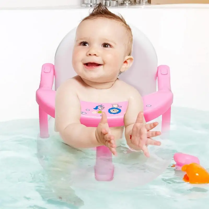 Foldable baby bathtub seat Soft Mat Non-slip baby bath seat bathtub stool with Suction Cups for babies aged 6-18 months