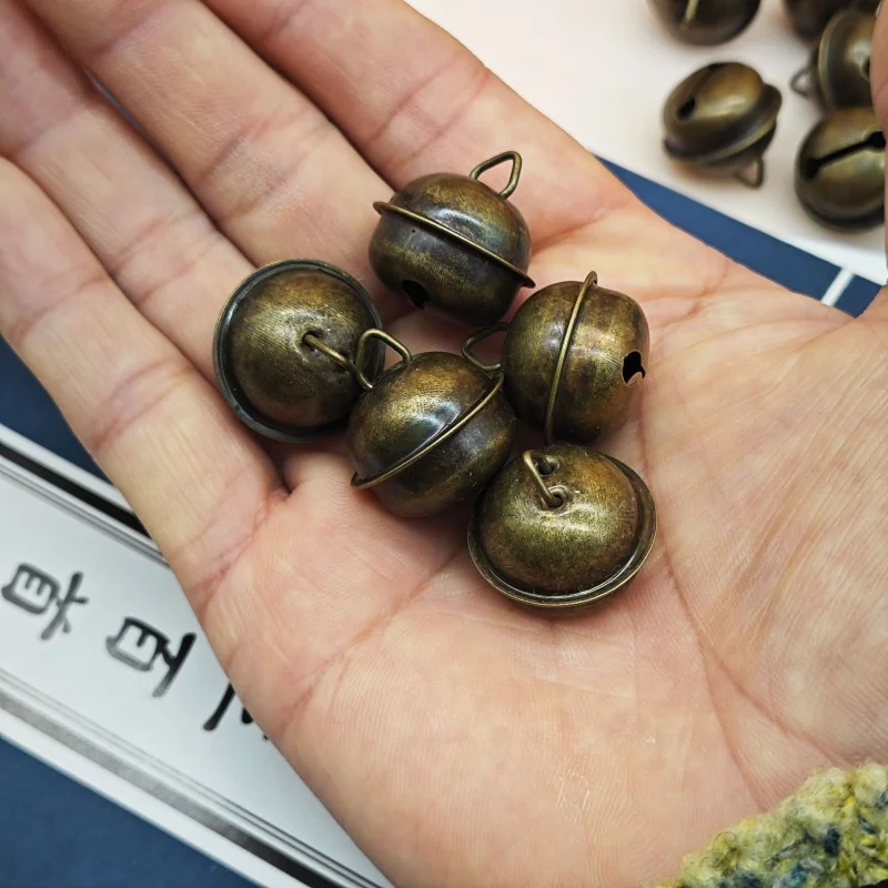 55 Pcs Vintage Copper Bells 22mm(1 Inch)Metal for Christmas Wreath Pet Collar Home Deco Doorbells view 5
