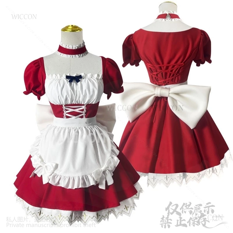 Anime Asuka Rei EVAA Cosplay Costume Sexy Lolita Red Blue Maid Dress Japanese Sweet Women Kawaii Wigs Halloween Girls Customized