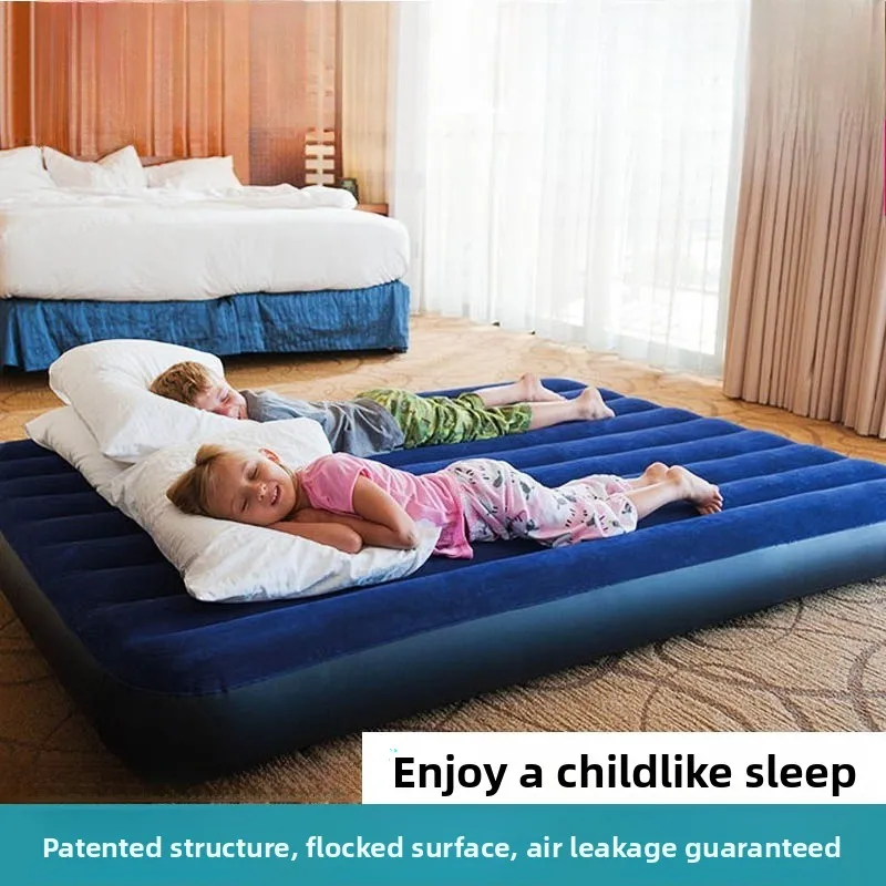 Inflatable Air Mattress – Thick Double/Single Blow Up Bed with Pump, Foldable for Home, Camping & Travel