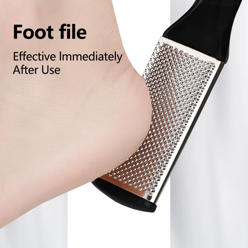 10 pcs Pedicure Set Peeling and Exfoliating Calluses Foot Scrubbing Brush Stainless Steel Double-sided Foot Care Pedal Stone