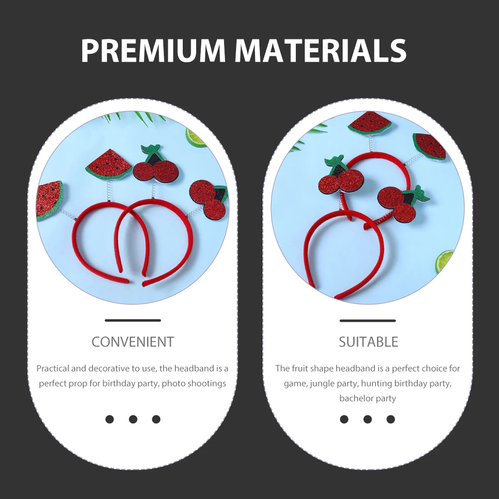 

Fruit Headband Hair Accessories Decorative Kids Headpiece Girls Party Hairband Childrens Headwear Photo Prop Simulated Fruit