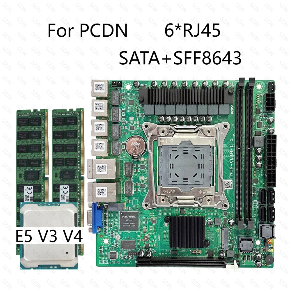 

PCDN Motherboard C612 Set with E5 V3 V4 DDR4 2400MHz Max 64GB OnBoard VGA Support U.2 and SATA for NAS PCDN Server
