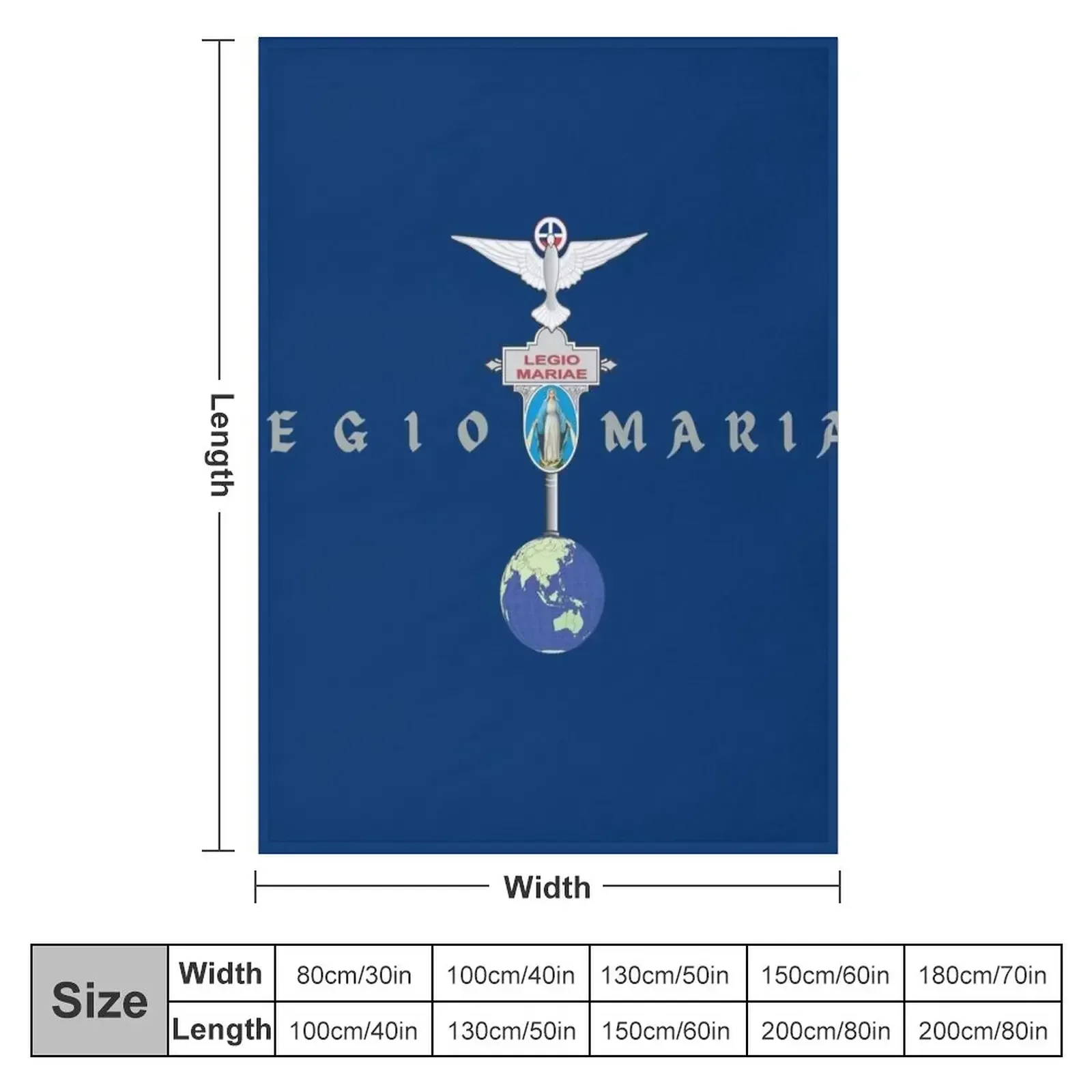 Legion of Mary, Legio Mariae, Marijina Legija Throw Blanket Furrys Winter beds Beach Travel Warm Blankets