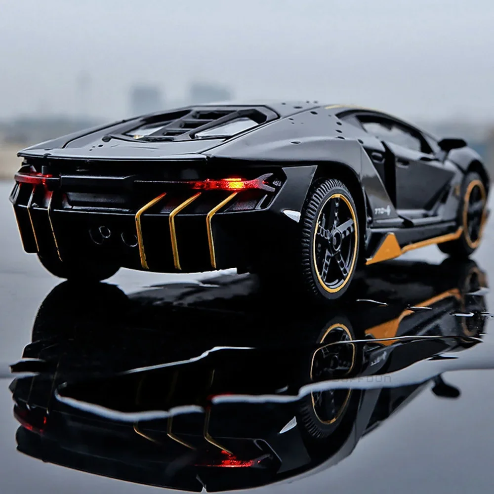 1/32 автомобили, игрушки, авто в масштабе Lambor LP770, литая под давлением модель автомобиля, легкосплавные автомобильные игрушки, подарок для мальчиков, подсветка, музыка, детский автомобиль