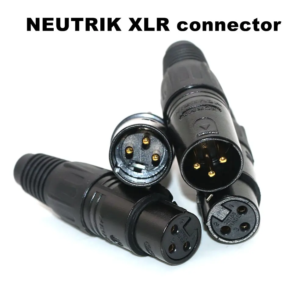 10pcs NEUTRIK XLR Connectors 3-pin Canon Gold Plated Plug NC3FX and NC3MX Microphones Microphone XLR connectors