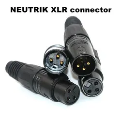 10pcs NEUTRIK XLR Connectors 3-pin Canon Gold Plated Plug NC3FX and NC3MX Microphones Microphone XLR connectors