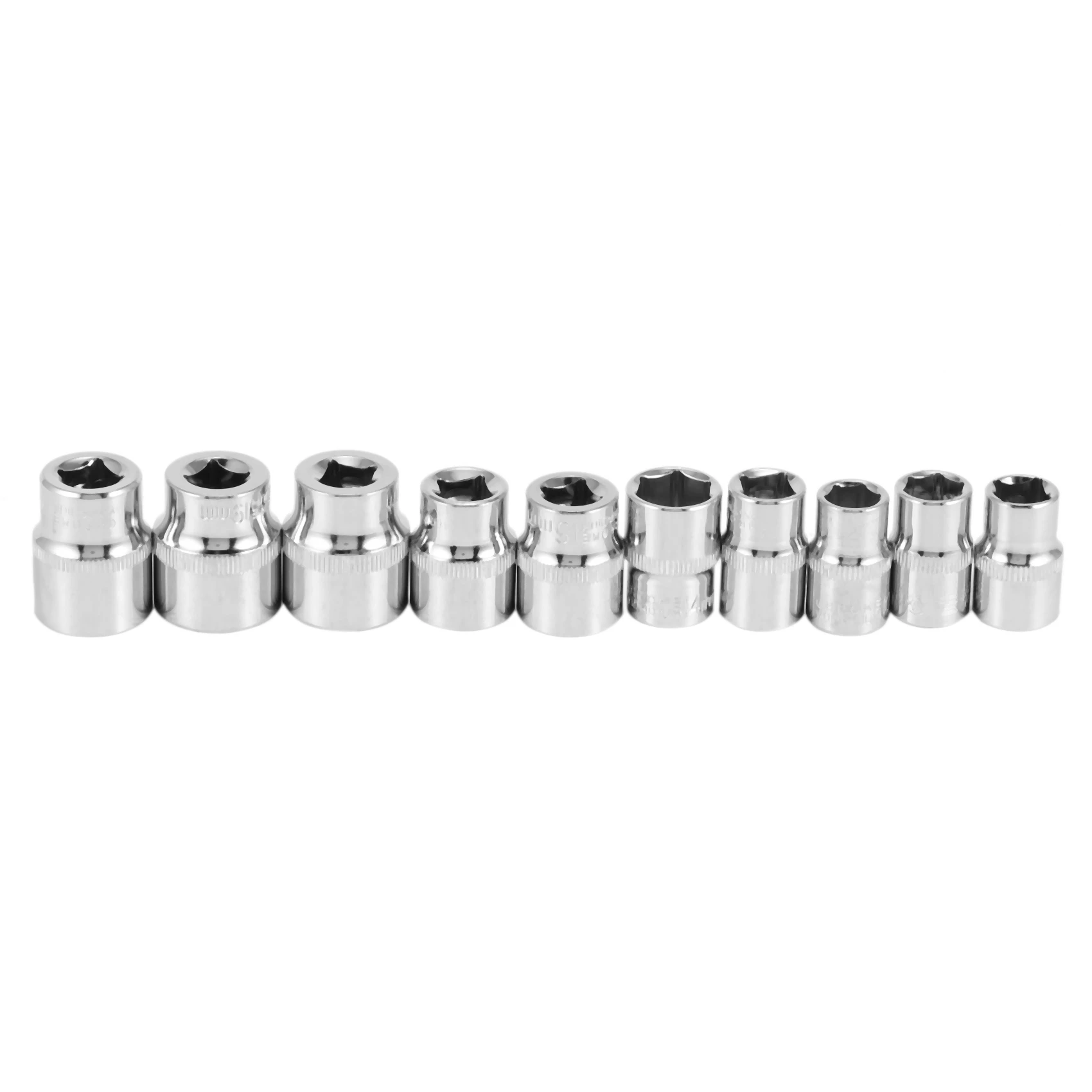 10Pc 3/8 Inch Short Long Socket Set 10-19Mm Socket Adapter For Torque Ratchet Socket Wrench Spanner Repair Tool