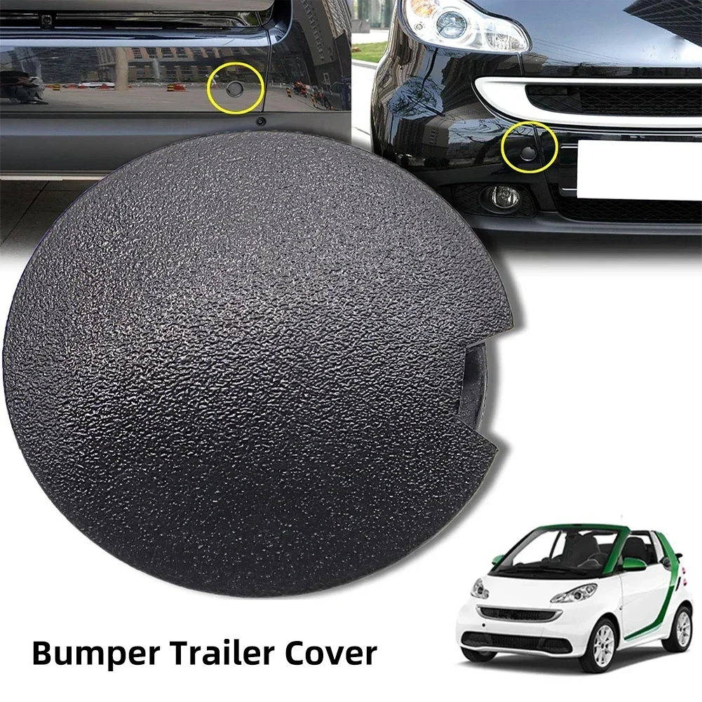 2Pcs Rear Bumper Tow Hook Eye Coupler Trailer Cover Cap Plug A4518150122; 4518850122C22A For Smart For Fortwo 2008-2016