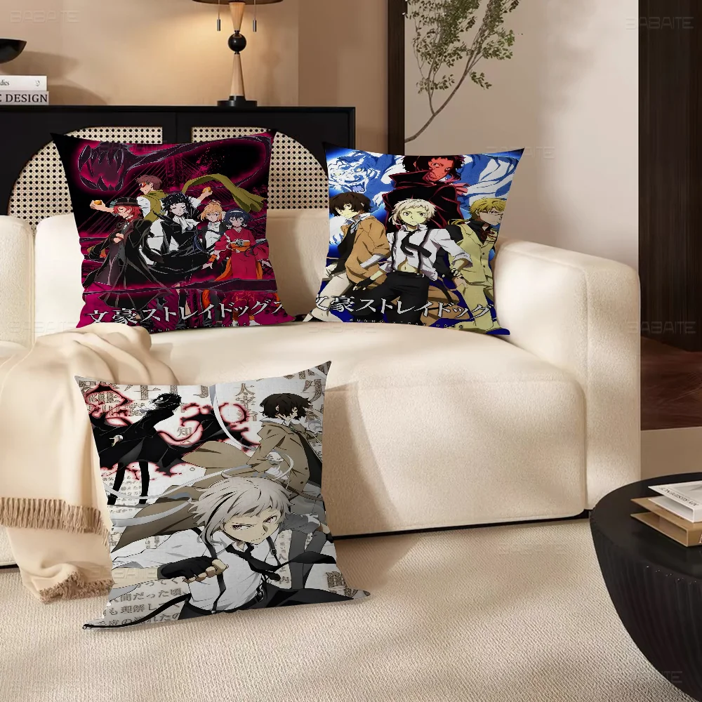 Bungo Stray Dogs Pillowcase toon Gift Cushion Cover Bedroom Home Sofa Chair Seat Decor pillow case