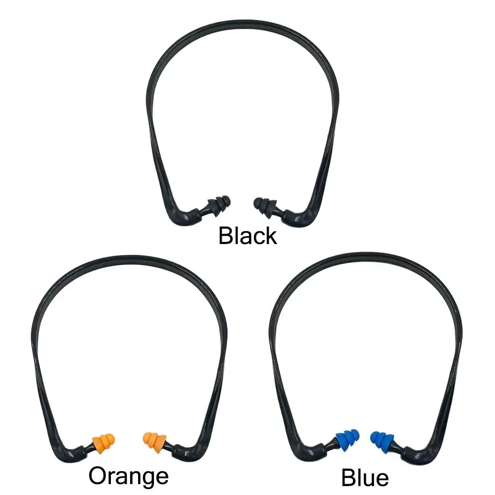 Soft Silicone Head-mounted Earplugs Protector Blue Black Orange Anti-Noise Earmuff Swimming Sleeping Noise Reduction Ear Plugs