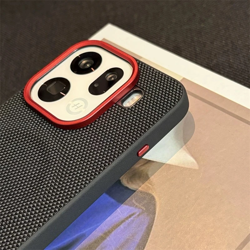 حافظة منسوجة من النايلون المغناطيسي لهاتف اوبو فايند X9 برو MagSafe غطاء خلفي من الجلد غير اللامع صديق للبشرة لهاتف Find X 9 X9Pro 5G ممتص الصدمات